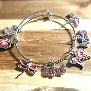 Sassy Jones Charm Bracelets (Pink) Never worn
